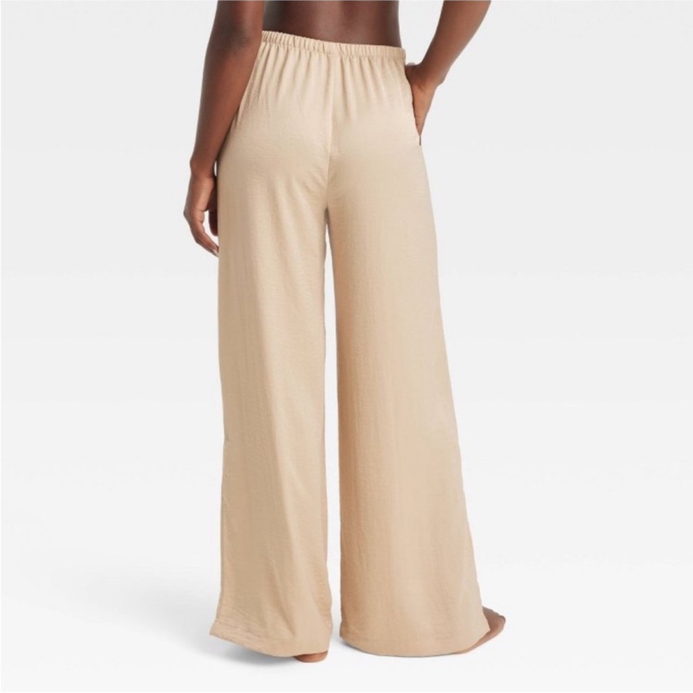 Target Women's Beige Wide-Leg Pajama Pants XL NWT - Picture 2 of 7